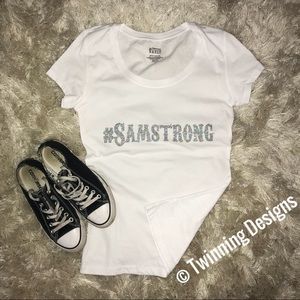 Custom White Shirt #samstrong
